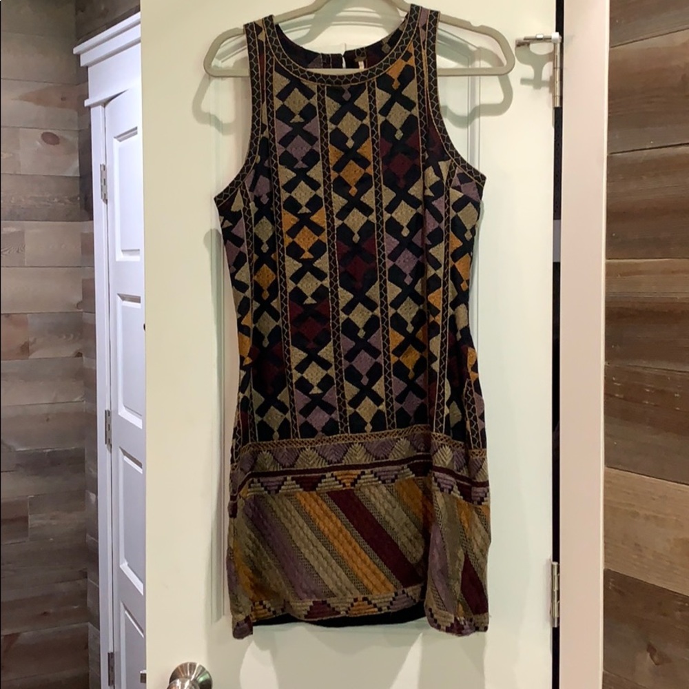 Free people embroidered bodycon mini dress